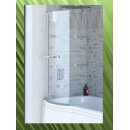 Raumspar Badewanne Skali mit Duschzone 167,5x85/75cm rechts weiss Komplett-Set