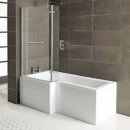 Raumspar Badewanne SYNA mit Duschzone 167,5x85/70 cm,...