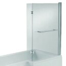 Raumspar Badewanne SYNA mit Duschzone 167,5x85/70 cm, links weiss Komplett Set