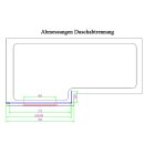 Raumspar Badewanne Syna mit Duschzone 167,5x85/70cm, rechts weiss Komplett Set