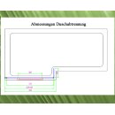 Raumspar Badewanne SYNA mit Duschzone 150x85/70cm, links, weiss, Komplett-Set