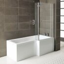 Raumspar Badewanne Syna mit Duschzone 150x85/70cm,...
