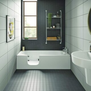 CASCADE Badewanne mit Tür/Seniorenbadewanne 150x70cm  Ausführung Links