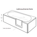 CASCADE Badewanne mit Tür/Seniorenbadewanne 150x70cm  Ausführung Links