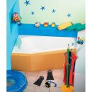 Raumspar Badewanne PROJEKTA 160x80x44cm, links, weiss