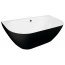 PAGODA Badewanne 170x85x58cm, schwarz/weiss