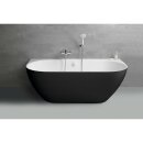PAGODA Badewanne 170x85x58cm, schwarz/weiss