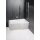 ODEssA pneumatische Wannenabtrennung 970mm, Profil in weiss, Klarglas