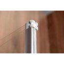 WILA Wannenabtrennung 900mm, Chrom, Klarglas