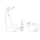 MODEL 12R Ablaufgarnitur mit Klick-Klack, Siphon, Chrom