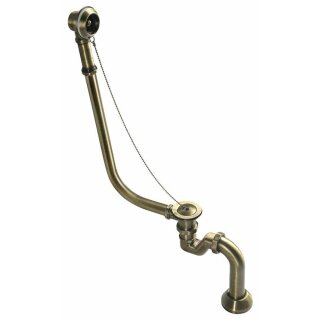 MODEL 12R Ablaufgarnitur mit Klick-Klack, Siphon, Bronze