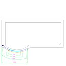 SKALI Duschabtrennung mit Handtuchhalter, H. 140 cm, 6mm...