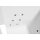 QUEST HYDRO Whirlpool-Badewanne, 180x100x49cm, weiss