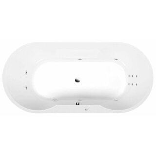 IO HYDRO Whirlpool Badewanne, 180x85x49cm, weiss