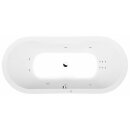 VIVA O HYDRO Whirlpool Badewanne, 175x80x47cm, weiss