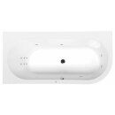 ASTRA L HYDRO Whirlpool-Badewanne, 165x80x48cm, weiss