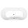 IO HYDRO-AIR Whirlpool Badewanne, 180x85x49cm, weiss
