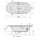 VIVA O HYDRO-AIR Whirlpool Badewanne, 175x80x47cm, weiss