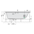 ASTRA O HYDRO-AIR Whirlpool Badewanne, 165x75x48cm, weiss