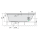 ASTRA O HYDRO-AIR Whirlpool Badewanne, 165x75x48cm, weiss
