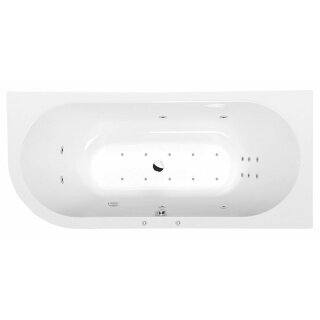 VIVA R HYDRO-AIR Whirlpool Badewanne, 185x80x47cm, weiss
