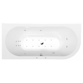 VIVA L HYDRO-AIR Whirlpool Badewanne, 185x80x47cm, weiss