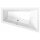 TRIANGL R HYDRO-AIR Whirlpool Badewanne, 180x120x50cm, weiss