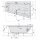TRIANGL R HYDRO-AIR Whirlpool Badewanne, 180x120x50cm, weiss