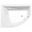 TANDEM L HYDRO-AIR Whirlpool Badewanne, 170x130x50cm, weiss