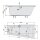 Raumspar Badewanne ANDRA, 180x90x45cm, rechts, weiss