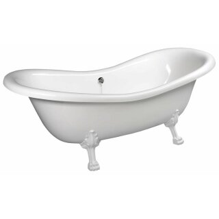 CHARLESTON Freistehende Badewanne 188x80x41cm, Füsse weiss