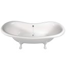 CHARLESTON Freistehende Badewanne 188x80x41cm, Füsse weiss