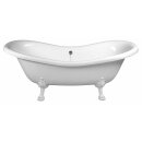 CHARLESTON Freistehende Badewanne 188x80x41cm, Füsse weiss