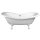 CHARLESTON Freistehende Badewanne 188x80x41cm, Füsse weiss