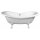CHARLESTON Freistehende Badewanne 188x80x41cm, Füsse weiss