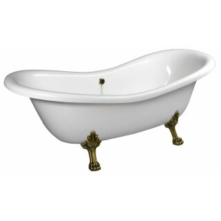 CHARLESTON Freistehende Badewanne 188x80x41cm, Füsse Bronze