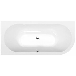 Raumspar Badewanne VIVA 185x80x47cm, links, weiss