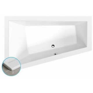 TRIANGL L SLIM asymmetrische Badewanne 180x120x50cm, weiss