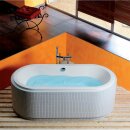VIVA Ovale Badewanne mit Füssen 175x80x47cm, weiss