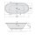 VIVA Ovale Badewanne mit Füssen 175x80x47cm, weiss