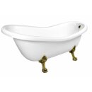 RETRO freistehende Badewanne 175x76x72cm, Füsse Bronze