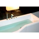 VERSYS L asymmetrische Badewanne 170x84x70x47cm, links, weiss