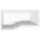 VERSYS L asymmetrische Badewanne 170x84x70x47cm, links, weiss