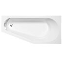 TIGRA asymmetrische Badewanne 170x80x46cm, rechts, weiss