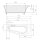 TIGRA asymmetrische Badewanne 170x80x46cm, rechts, weiss