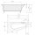 TIGRA asymmetrische Badewanne 170x80x46cm, links, weiss