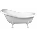 RETRO freistehende Badewanne 170x78x72cm, Füsse weiss