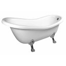 RETRO freistehende Badewanne 167,5x76x71cm, Füsse Chrom