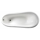 RETRO freistehende Badewanne 167,5x76x71cm, Füsse Chrom