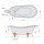 RETRO freistehende Badewanne 167,5x76x71cm, Füsse Chrom